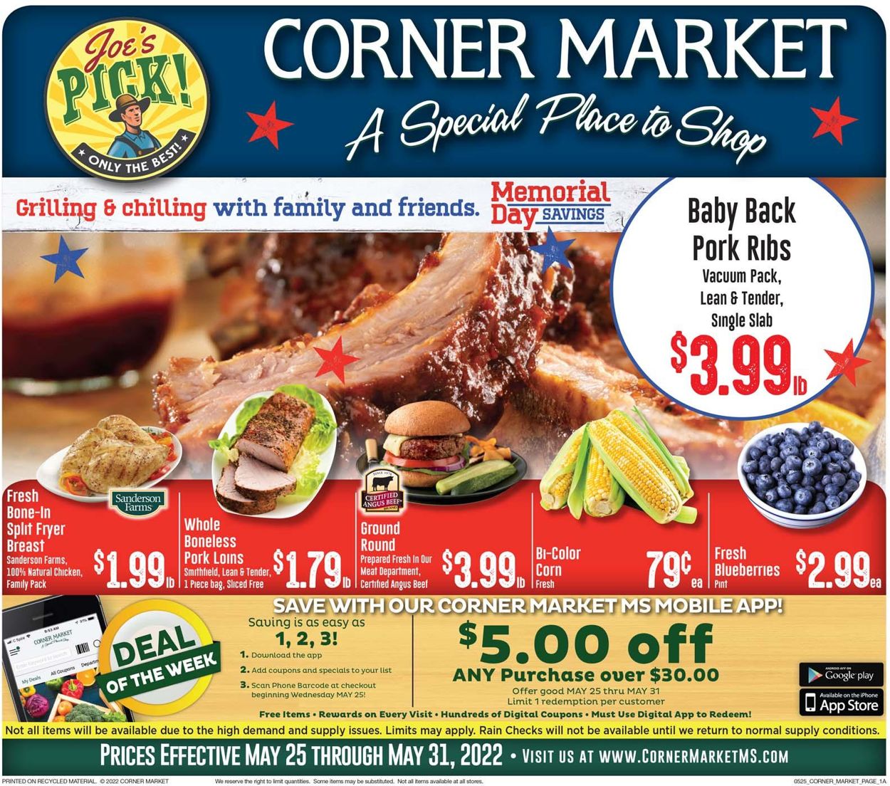 Catalogue Corner Market from 05/25/2022
