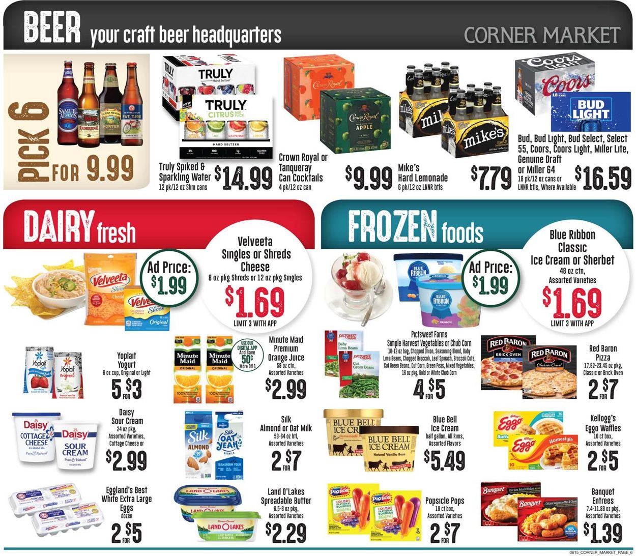Catalogue Corner Market from 06/15/2022