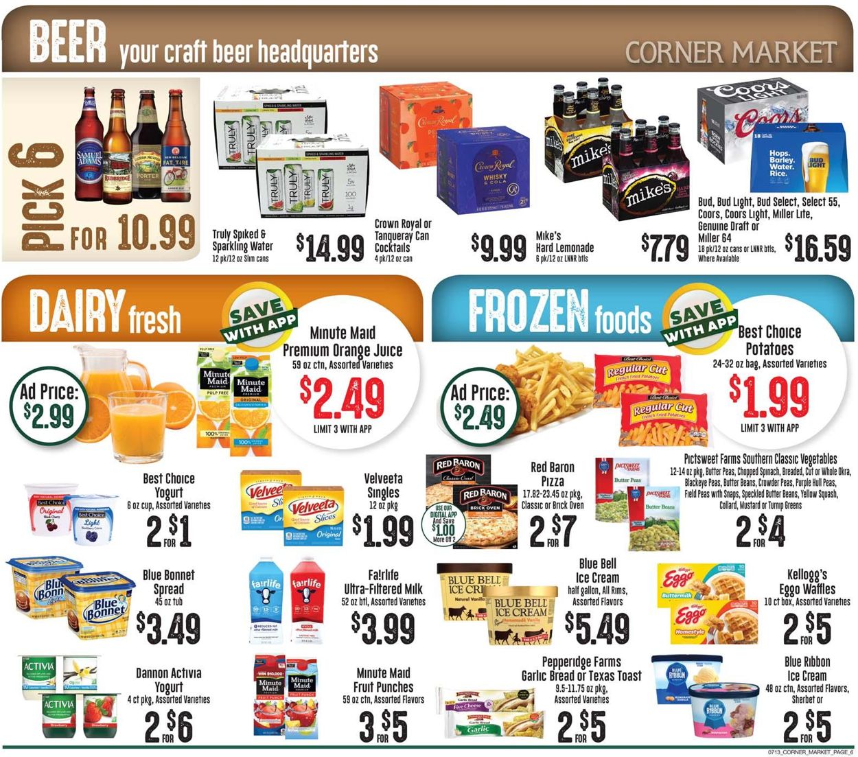 Catalogue Corner Market from 07/13/2022