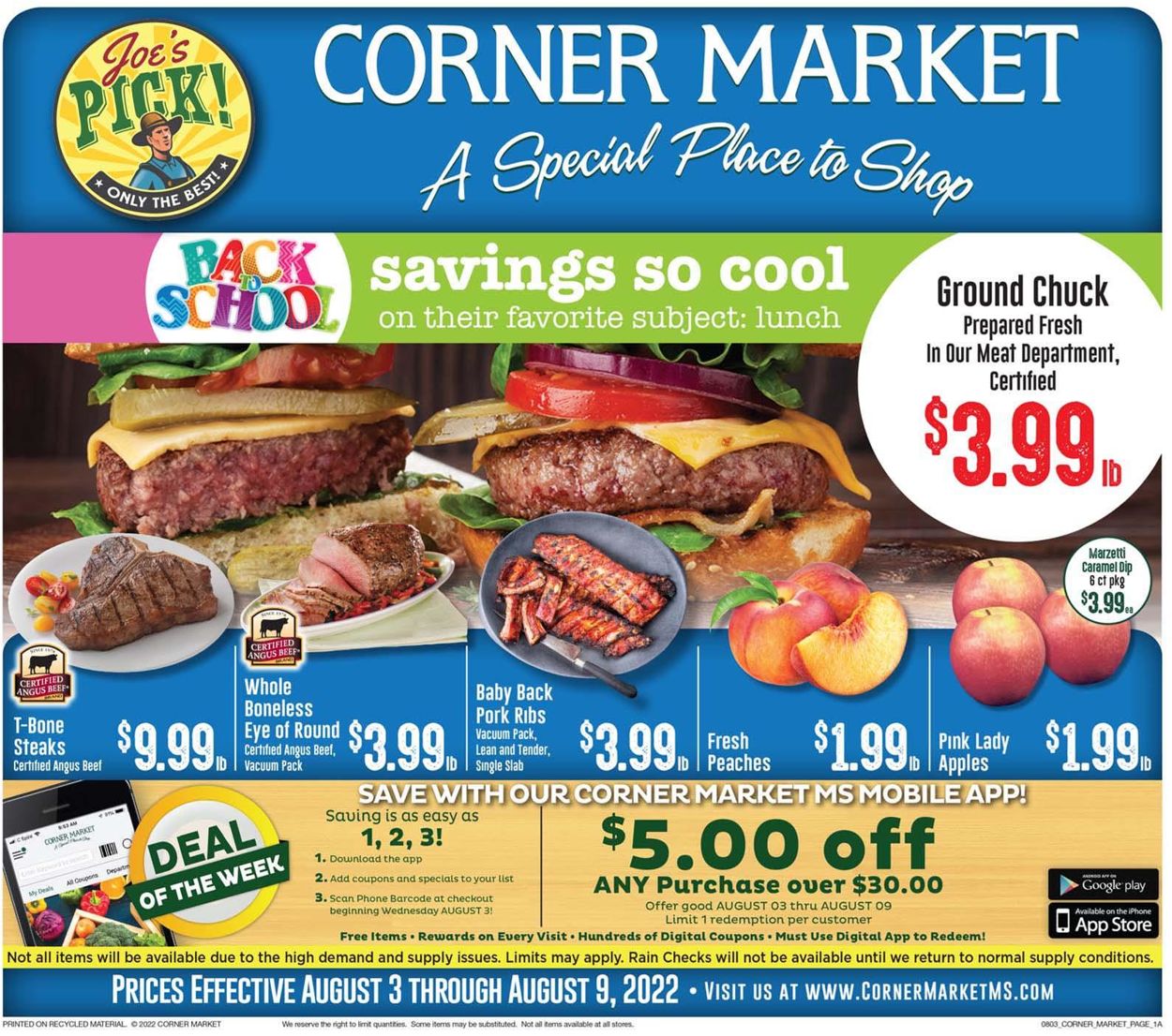 Catalogue Corner Market from 08/03/2022