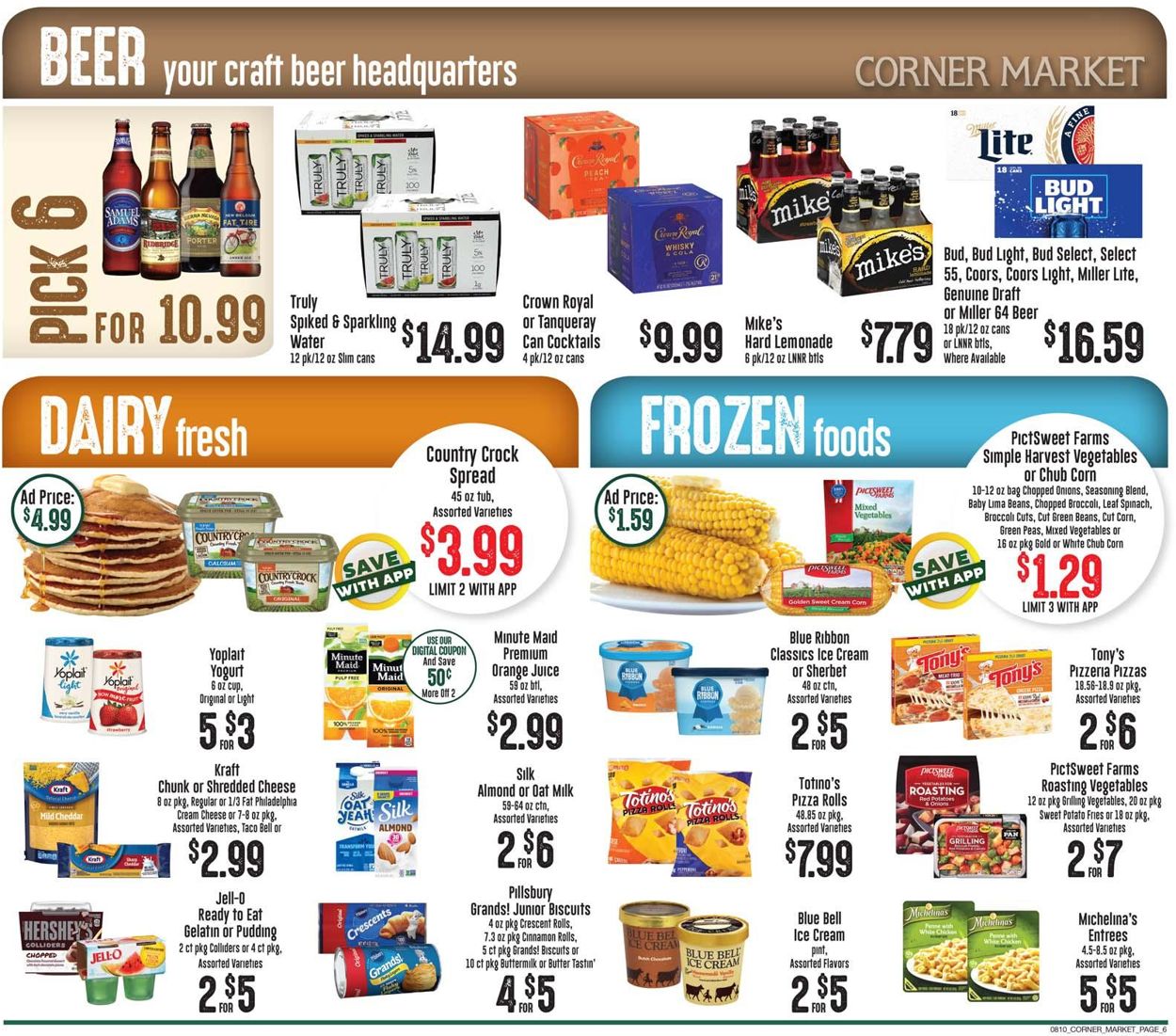 Catalogue Corner Market from 08/10/2022
