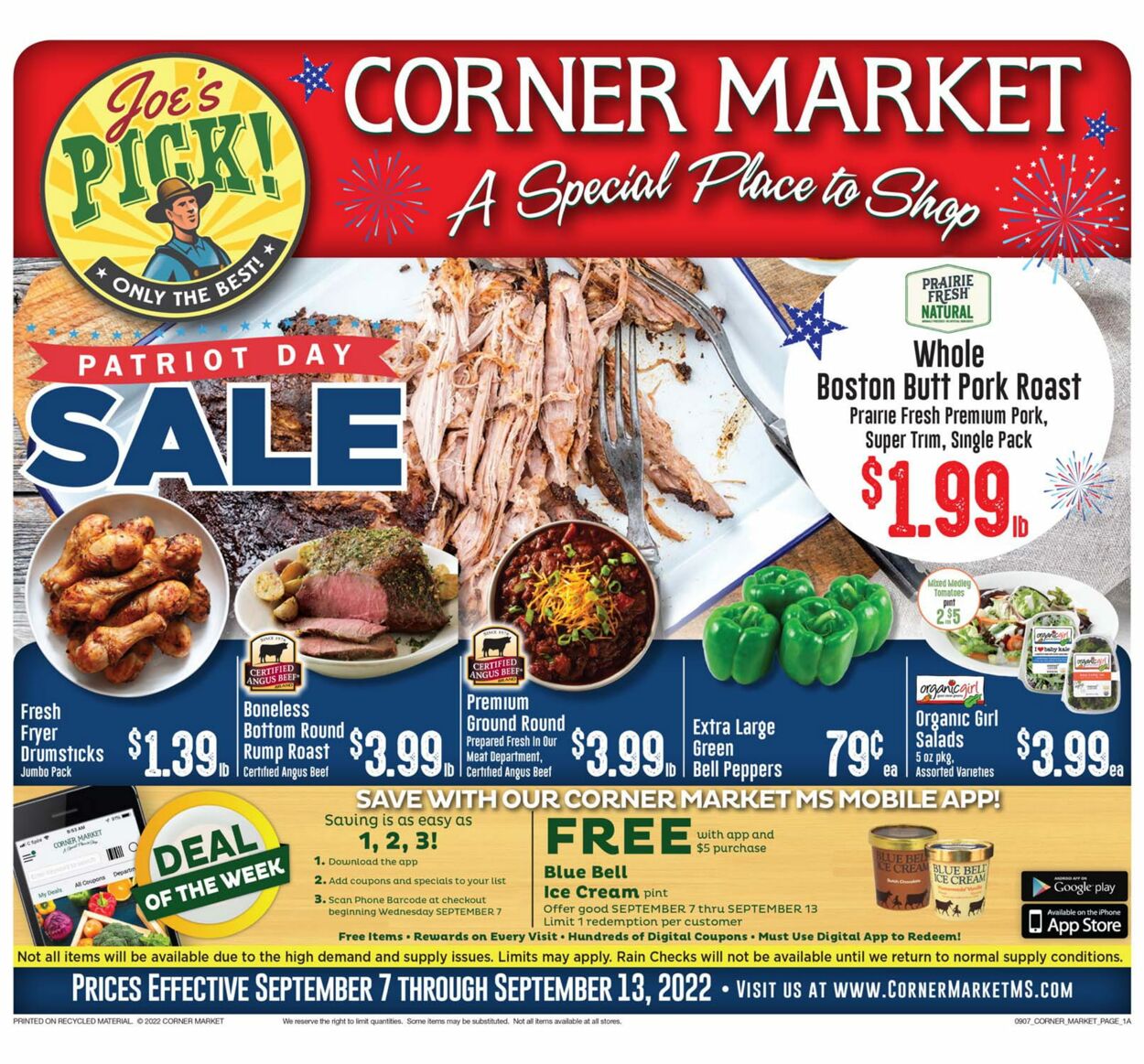 Catalogue Corner Market from 09/07/2022