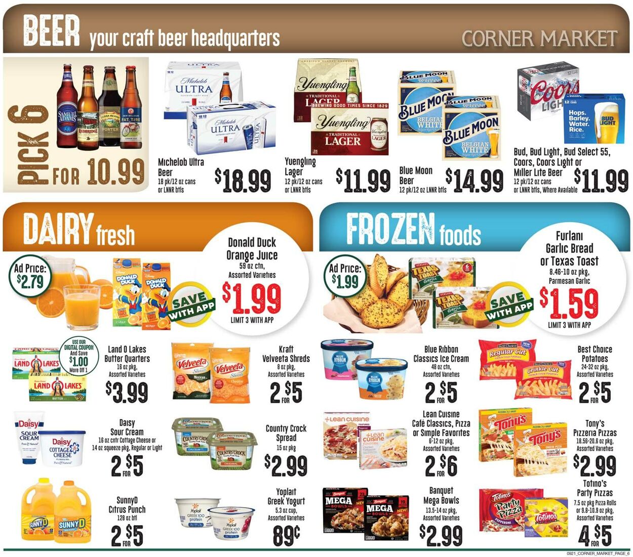 Catalogue Corner Market from 09/21/2022