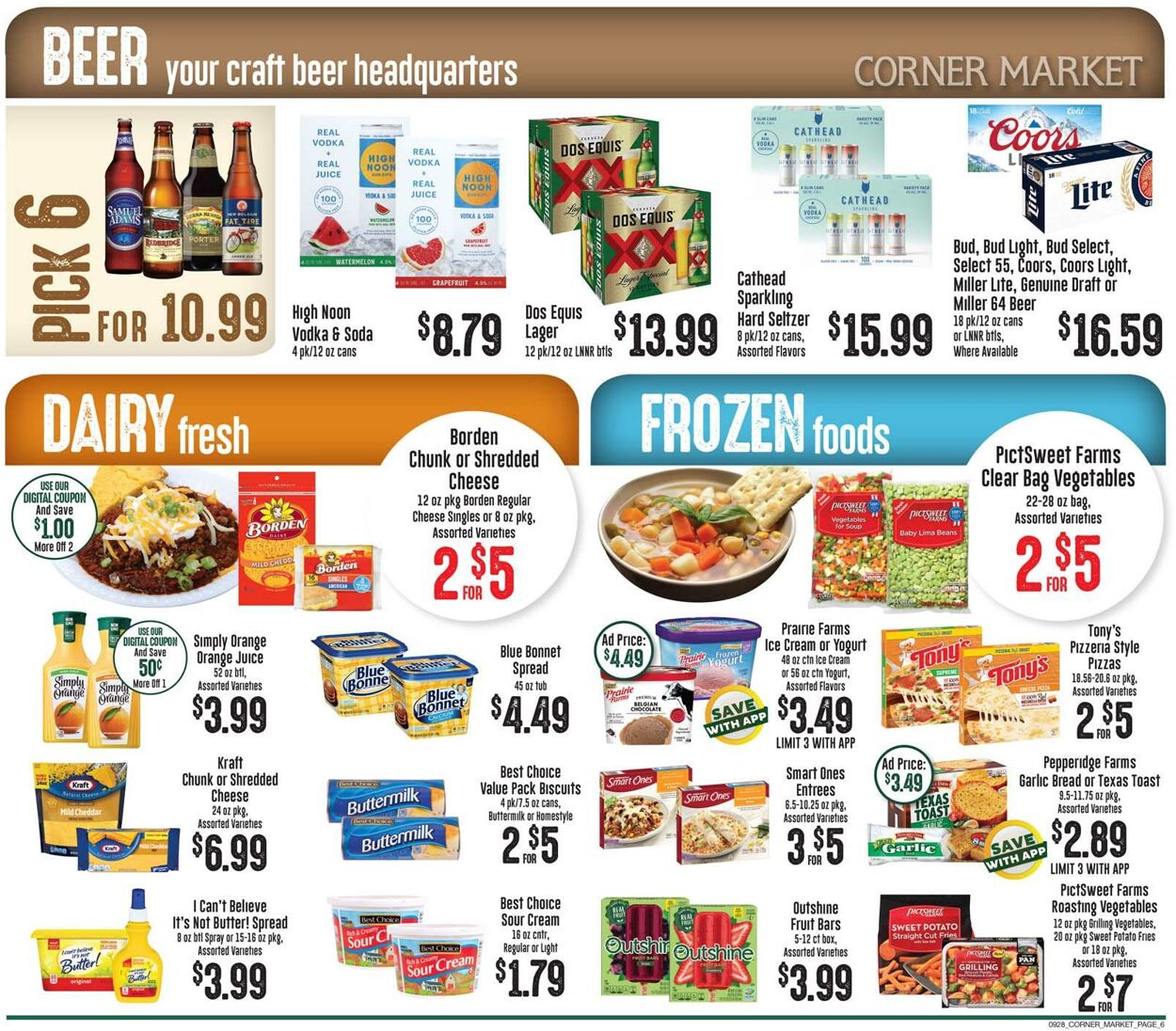 Catalogue Corner Market from 09/28/2022