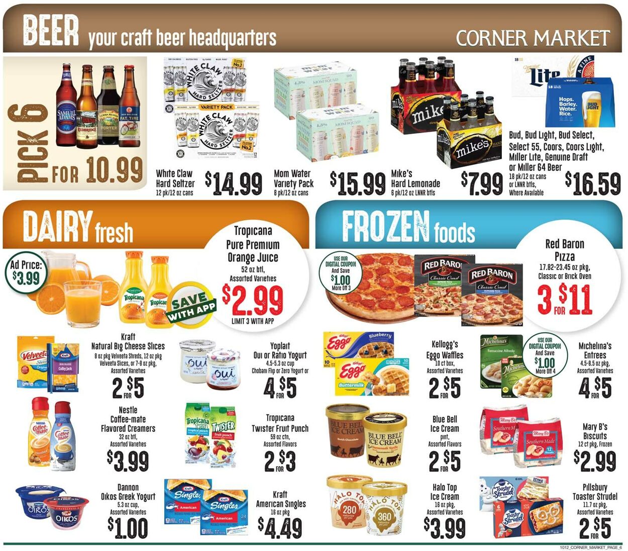 Catalogue Corner Market from 10/12/2022