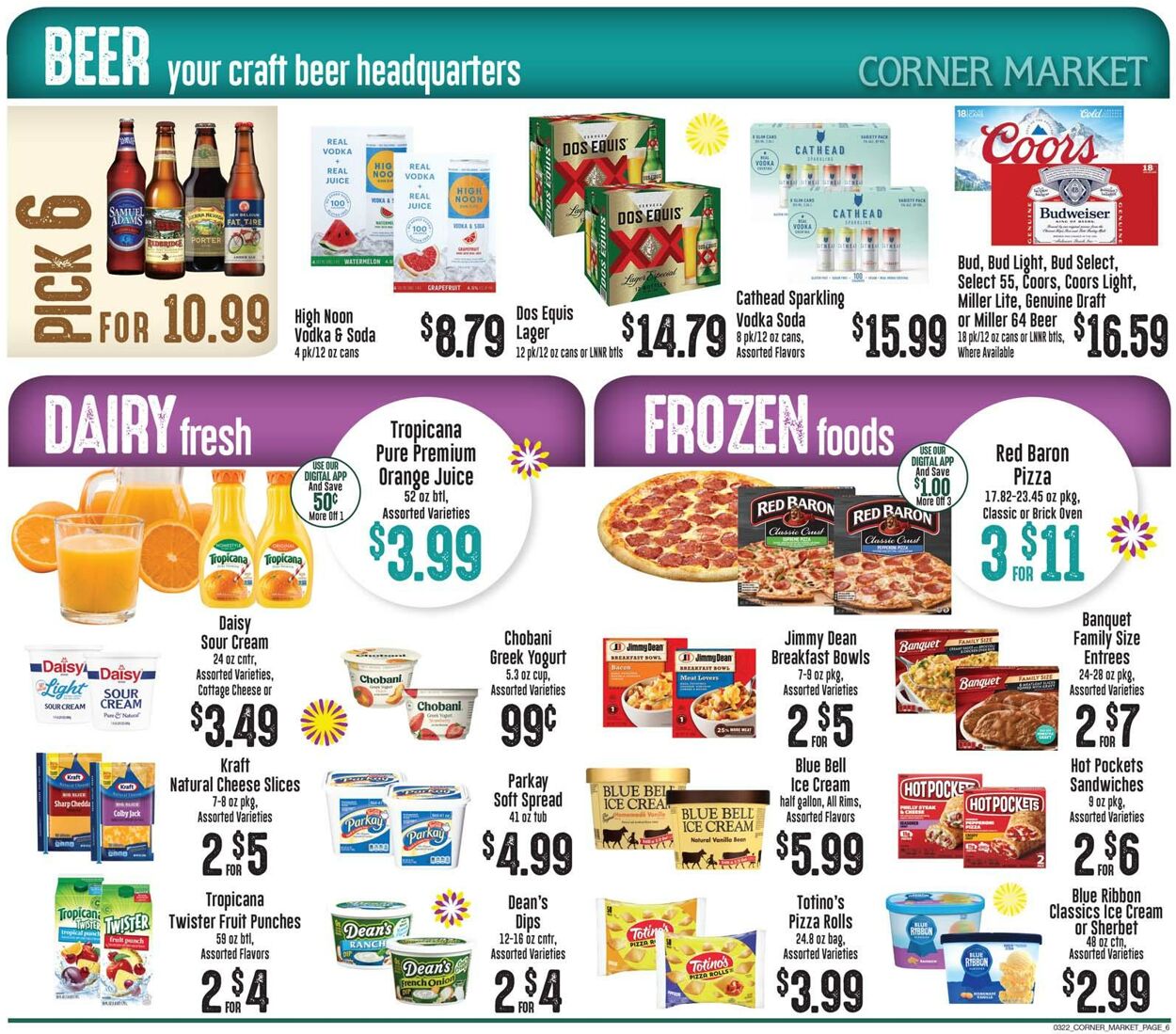Catalogue Corner Market from 03/22/2023