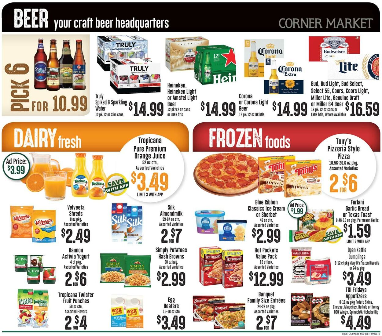Catalogue Corner Market from 04/26/2023