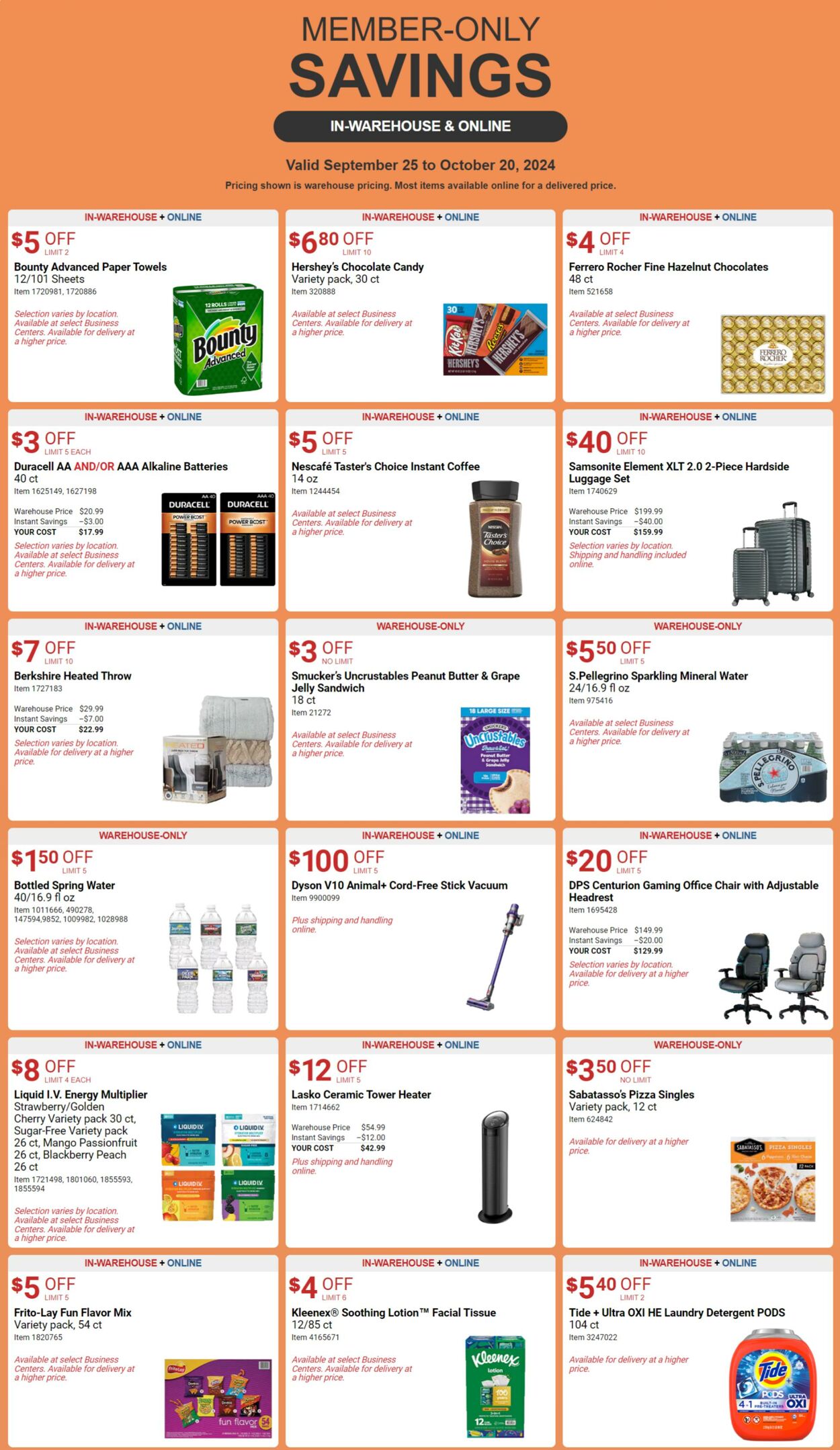 Catalogue Costco from 09/25/2024