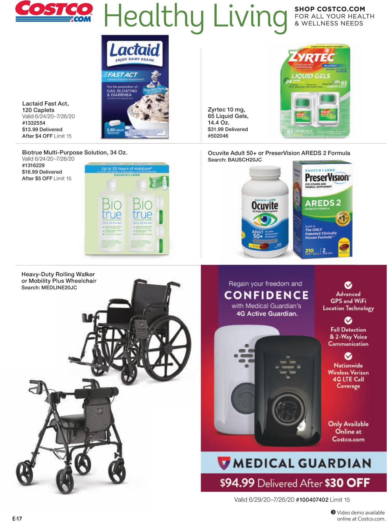 Catalogue Costco from 07/01/2020