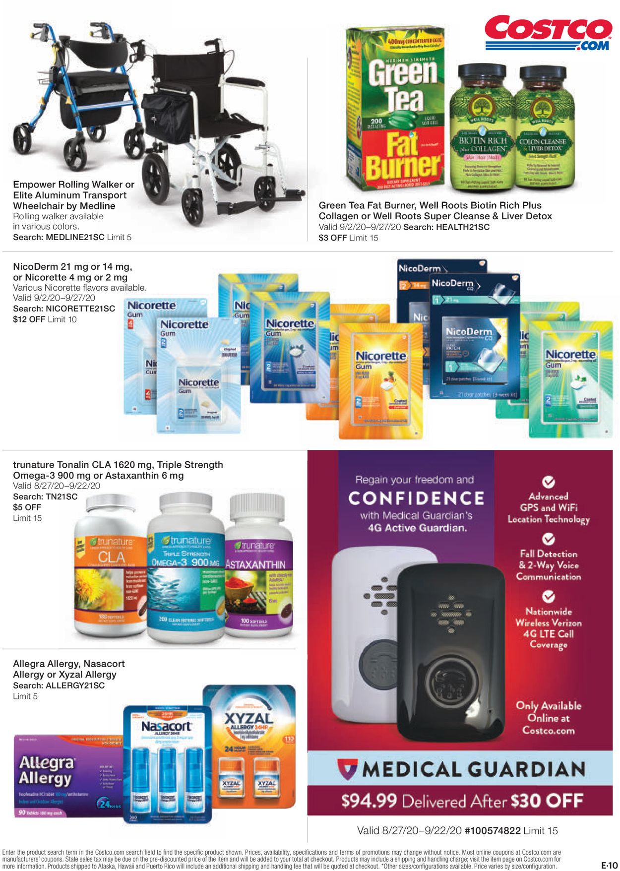 Catalogue Costco from 09/01/2020