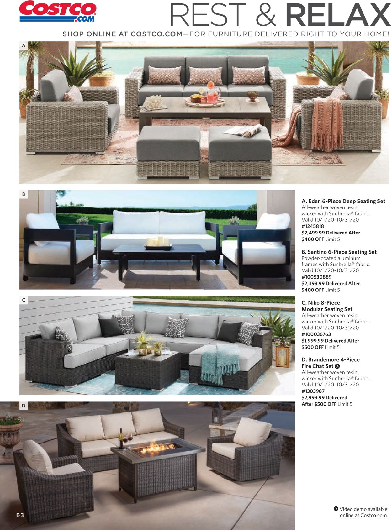 Catalogue Costco from 10/01/2020