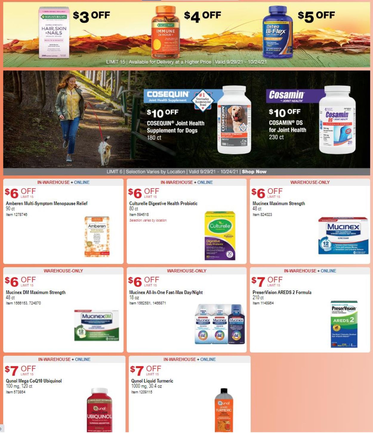 Catalogue Costco from 09/29/2021