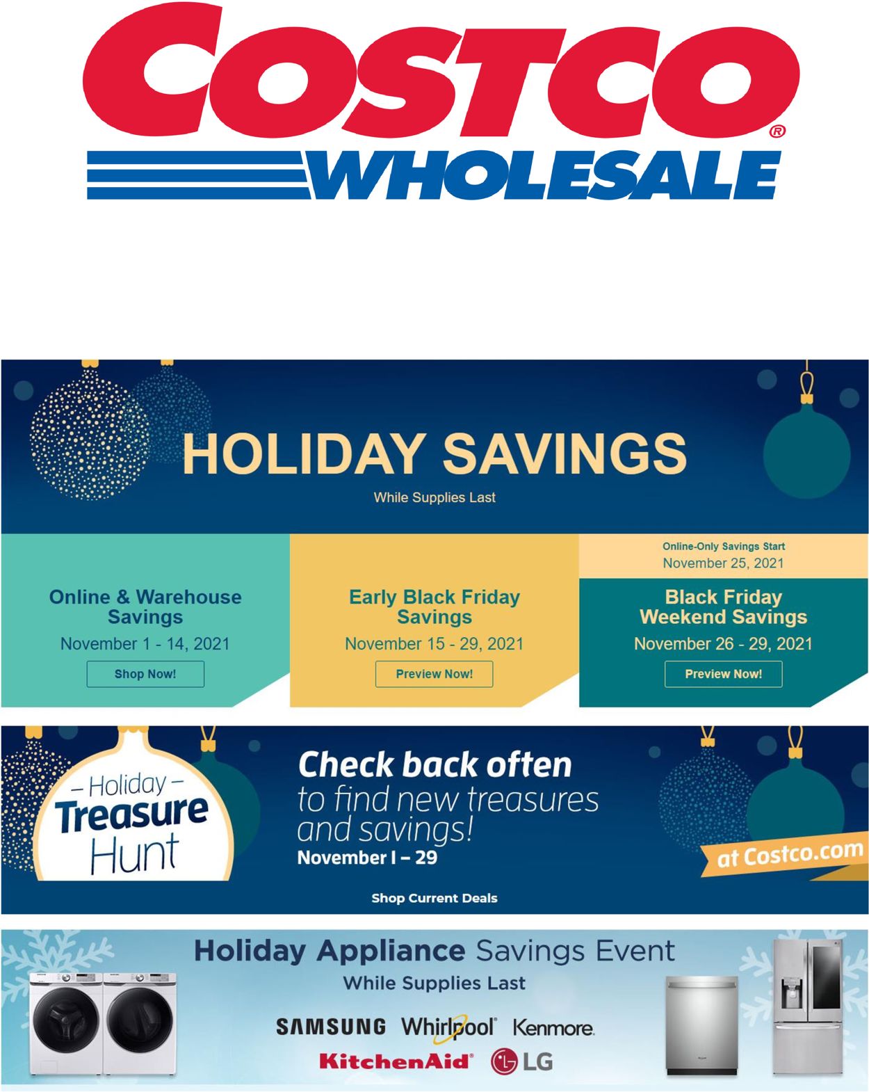 Catalogue Costco from 11/15/2021