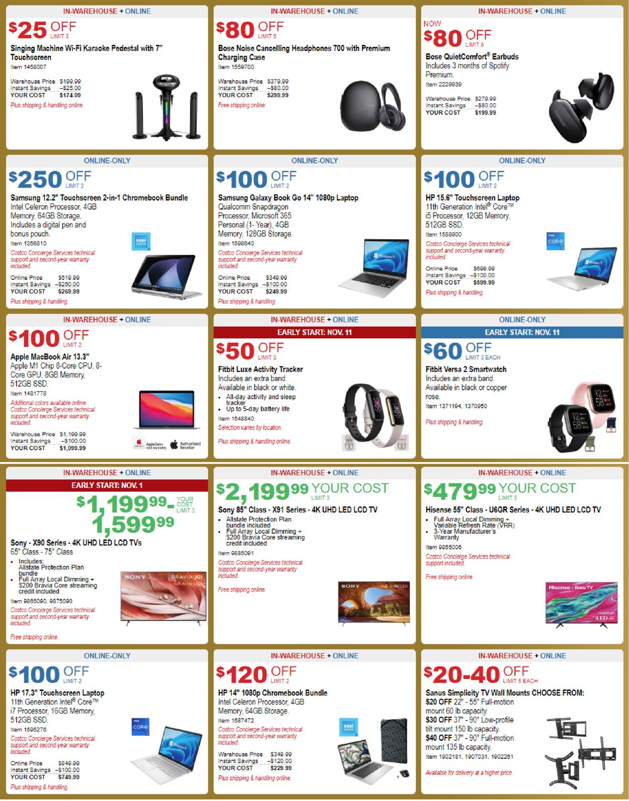 Catalogue Costco from 11/15/2021