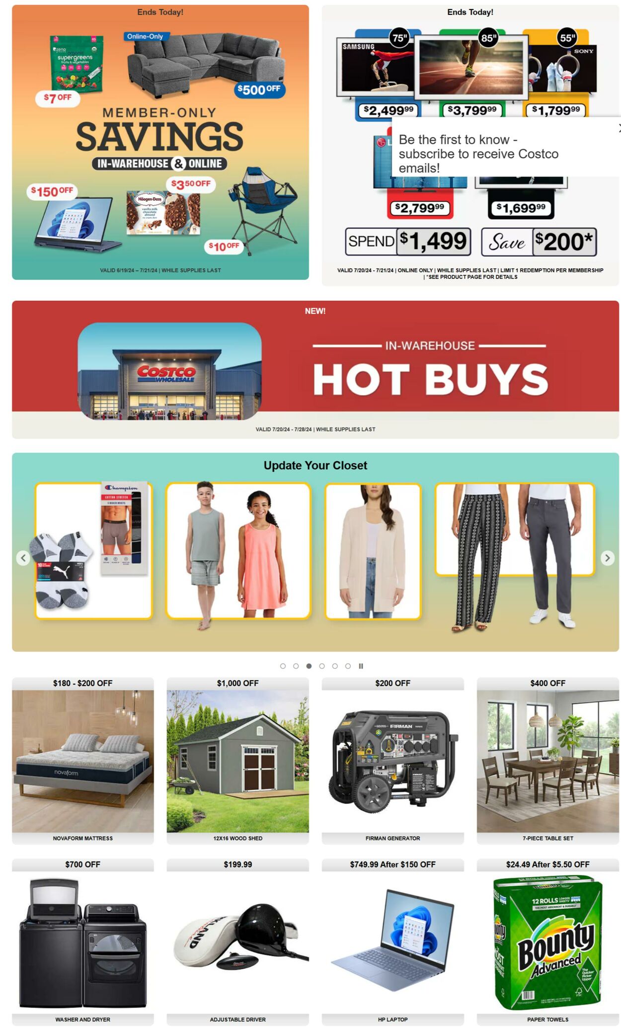 Catalogue Costco from 07/22/2024
