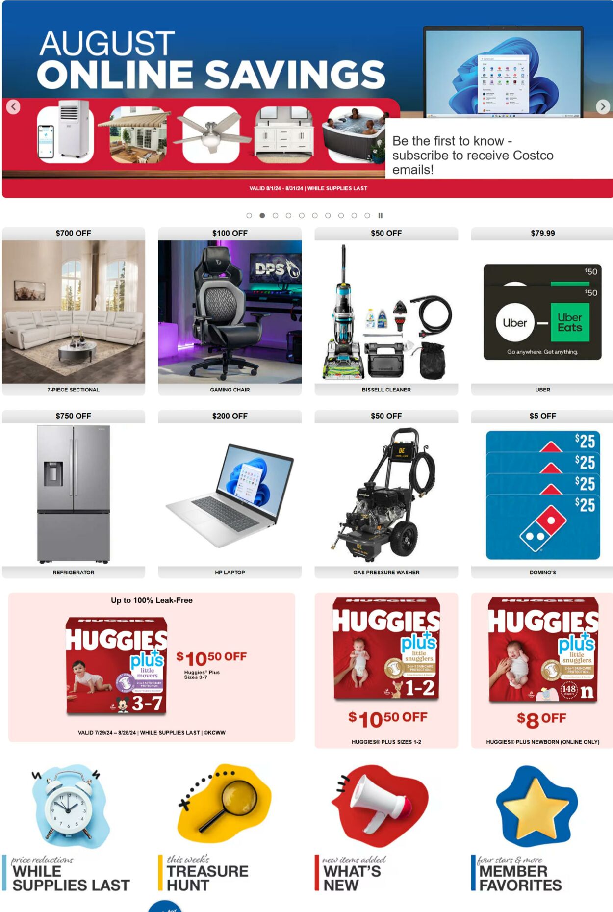 Catalogue Costco from 07/31/2024