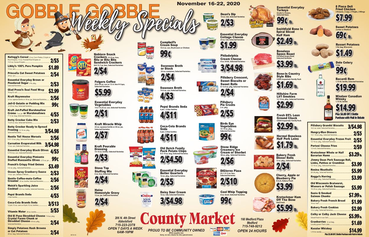 Catalogue County Market from 11/16/2020