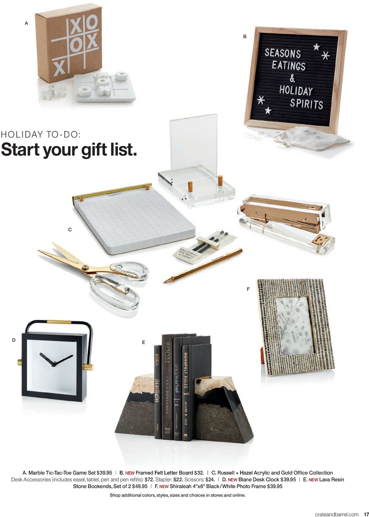 Catalogue Crate & Barrel from 11/15/2019