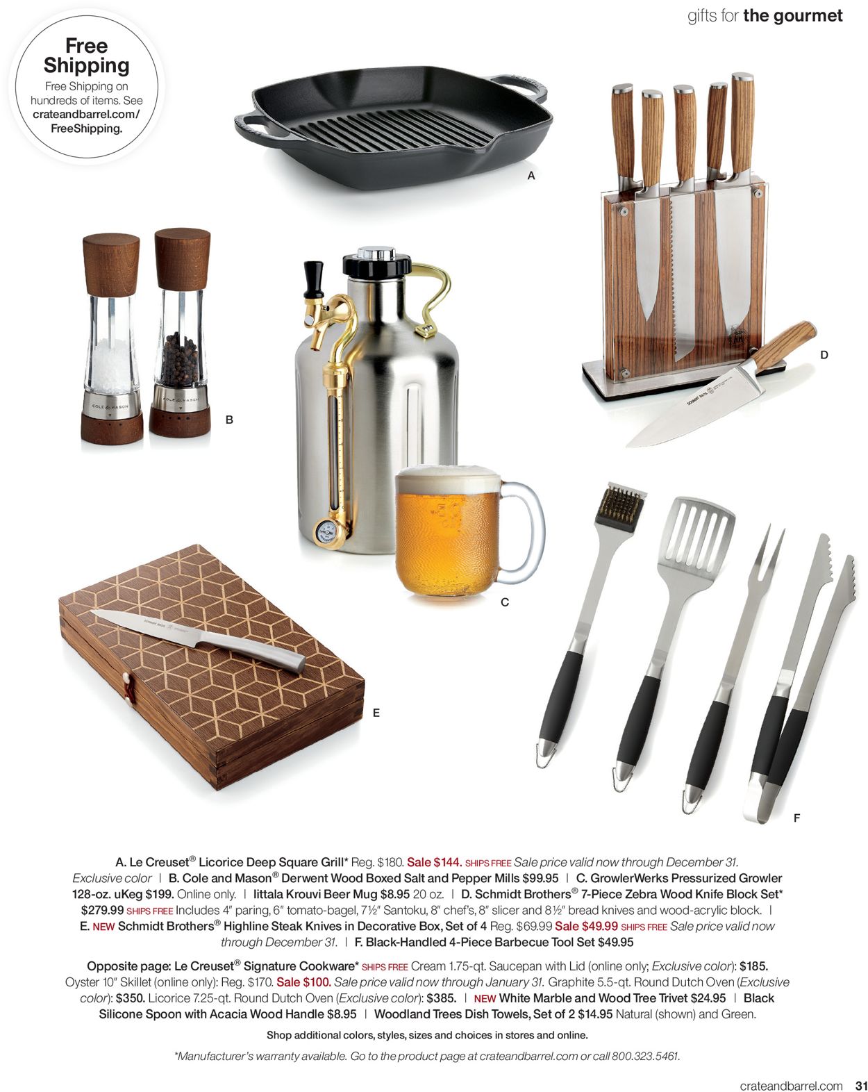 Catalogue Crate & Barrel - Holidays Ad 2019 from 12/01/2019