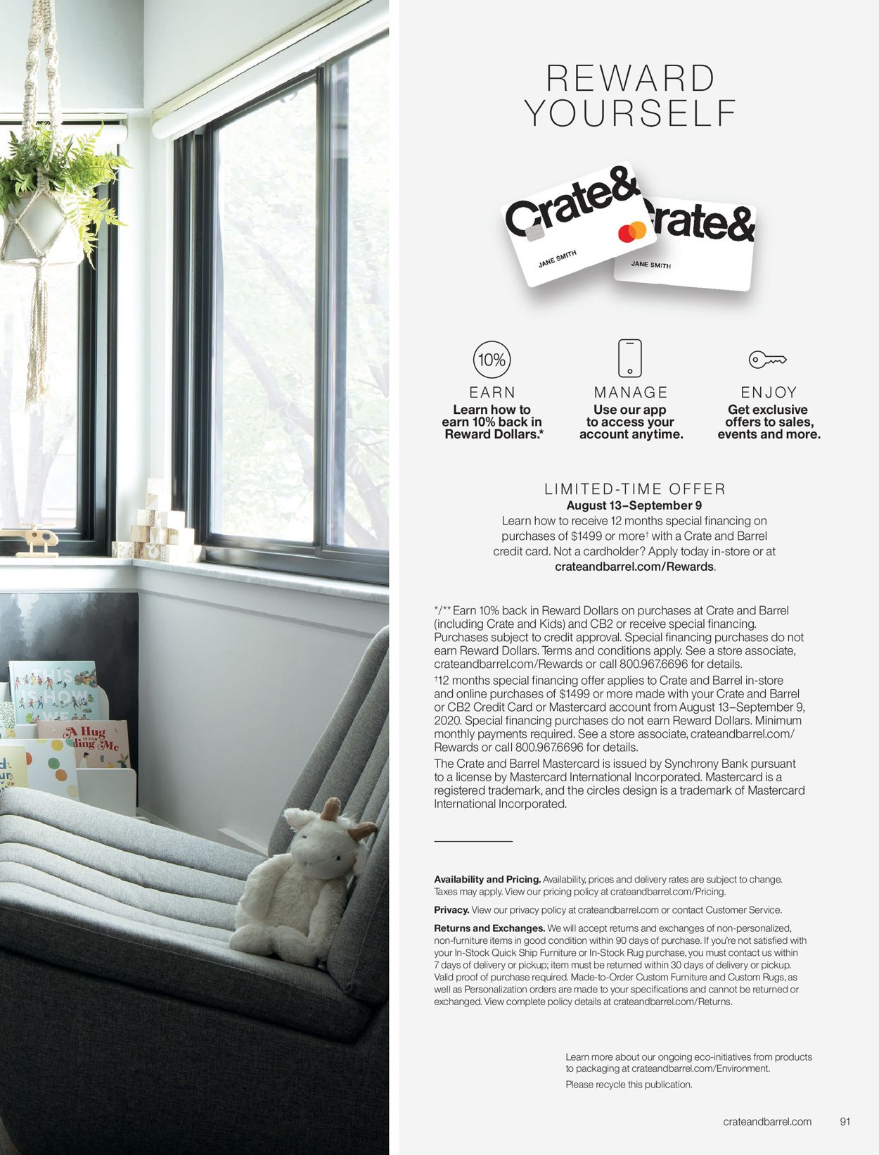 Catalogue Crate & Barrel from 08/13/2020