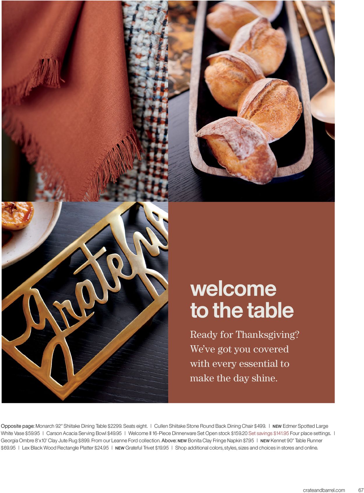 Catalogue Crate & Barrel Holiday2020 from 11/01/2020