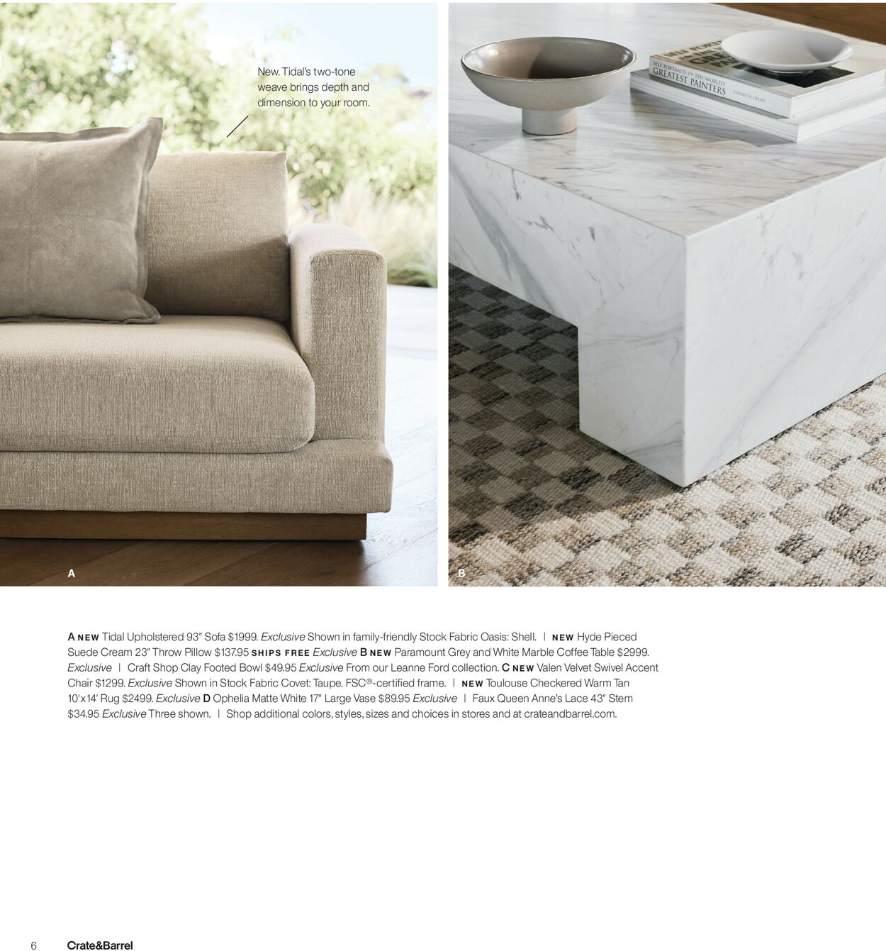 Catalogue Crate & Barrel from 03/01/2023