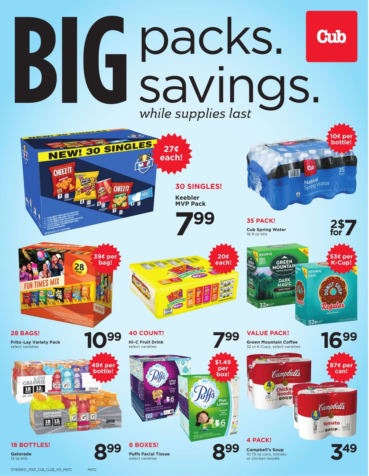 Catalogue Cub Foods from 07/18/2019