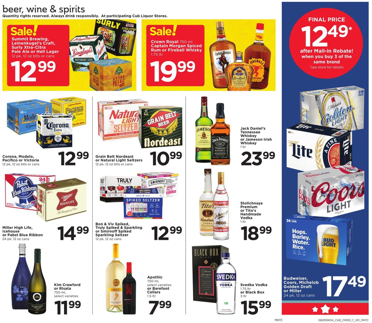 Catalogue Cub Foods from 08/29/2019