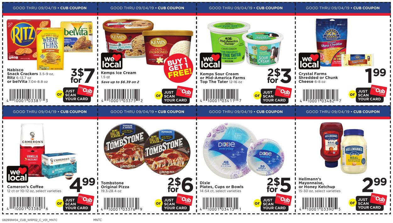 Catalogue Cub Foods from 08/29/2019