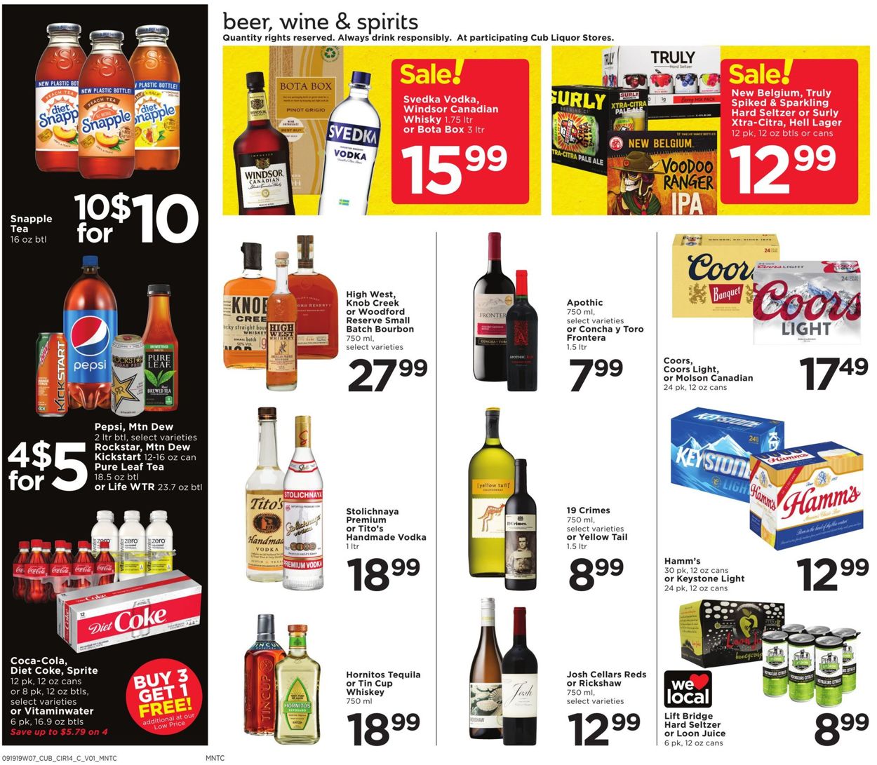 Catalogue Cub Foods from 09/19/2019