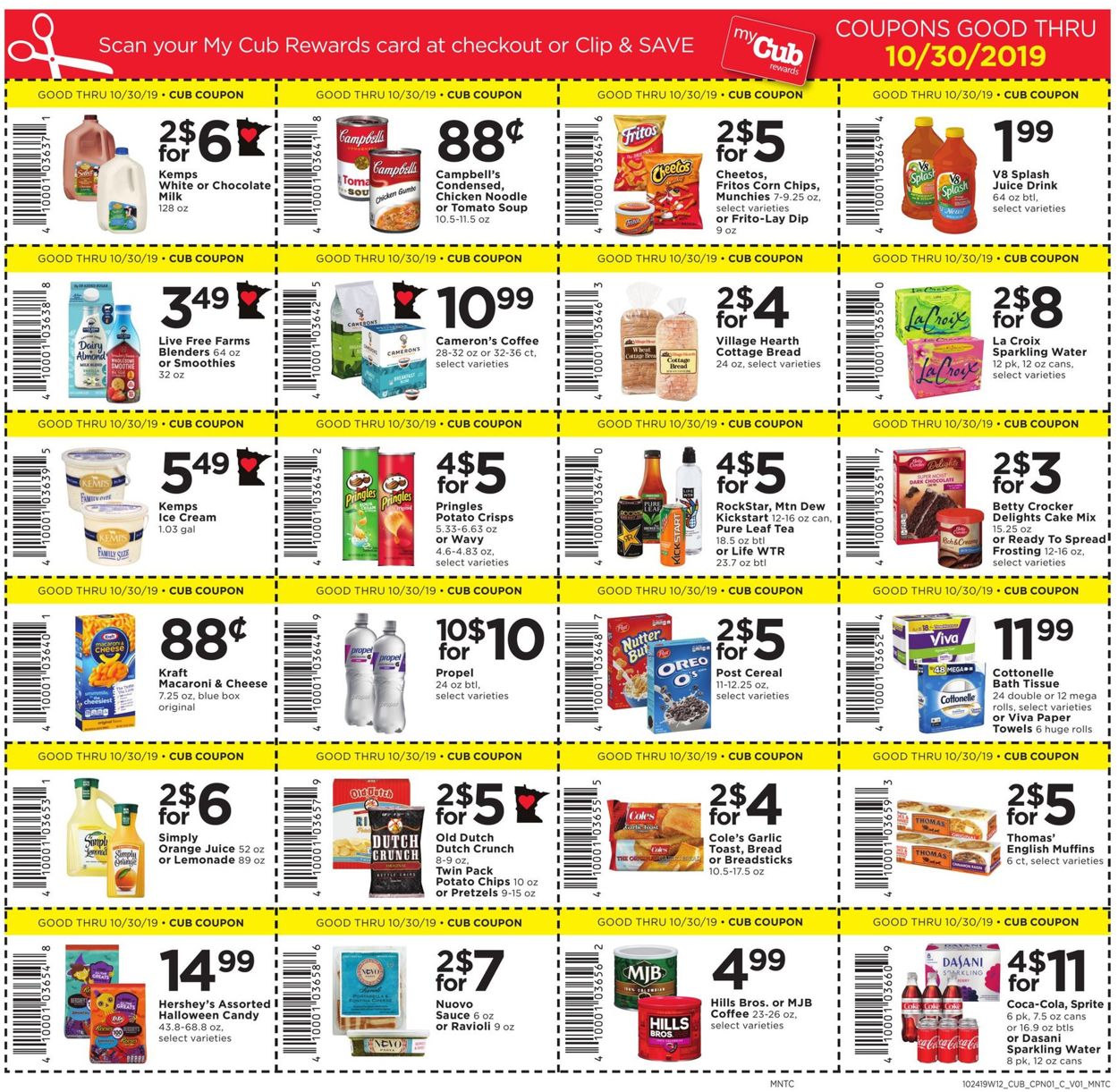 Catalogue Cub Foods from 10/24/2019