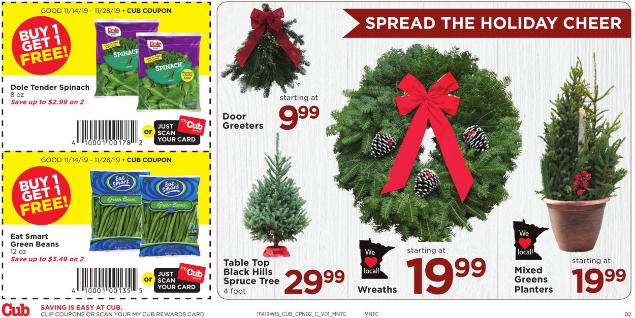 Catalogue Cub Foods - Holiday Ad 2019 from 11/14/2019