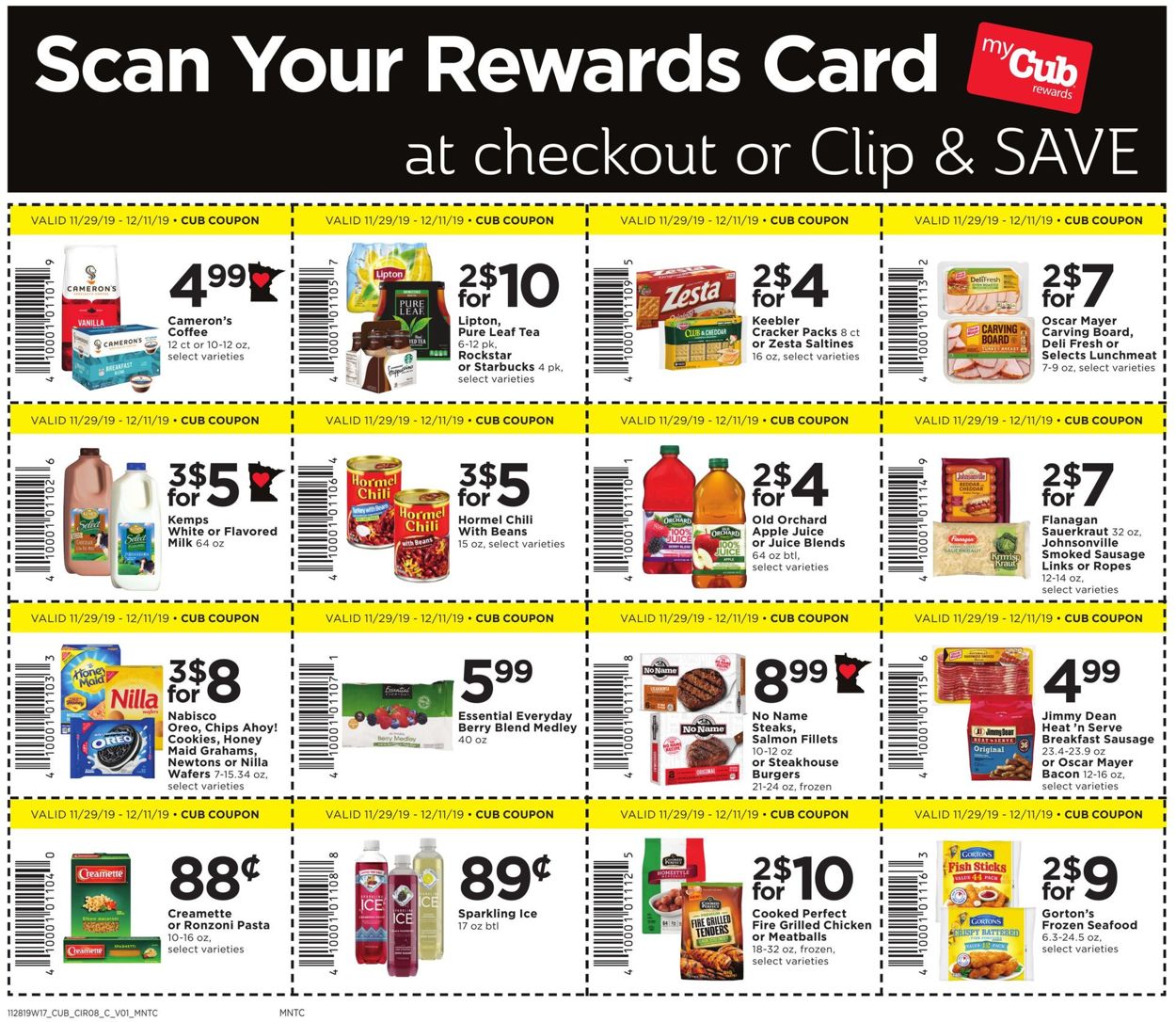 Catalogue Cub Foods from 11/29/2019