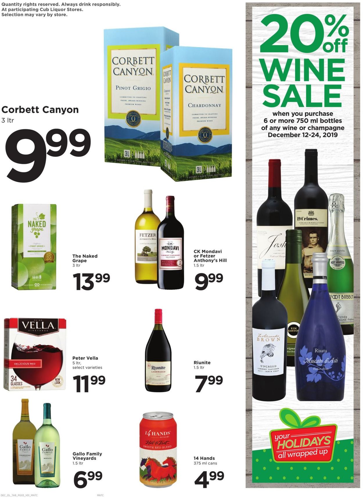 Catalogue Cub Foods - Holiday Ad 2019 from 11/29/2019