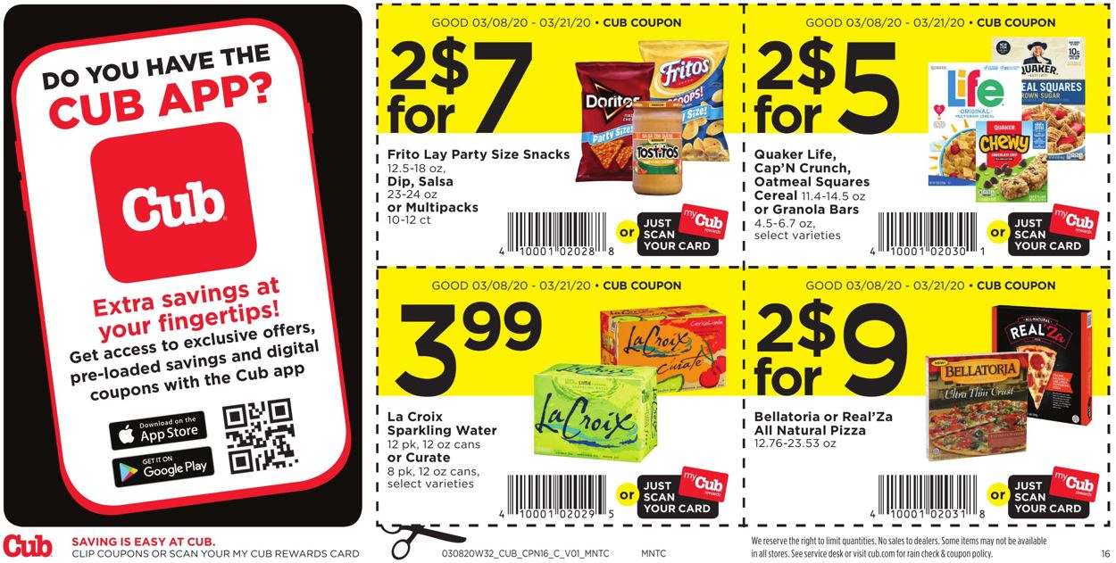 Catalogue Cub Foods from 03/08/2020