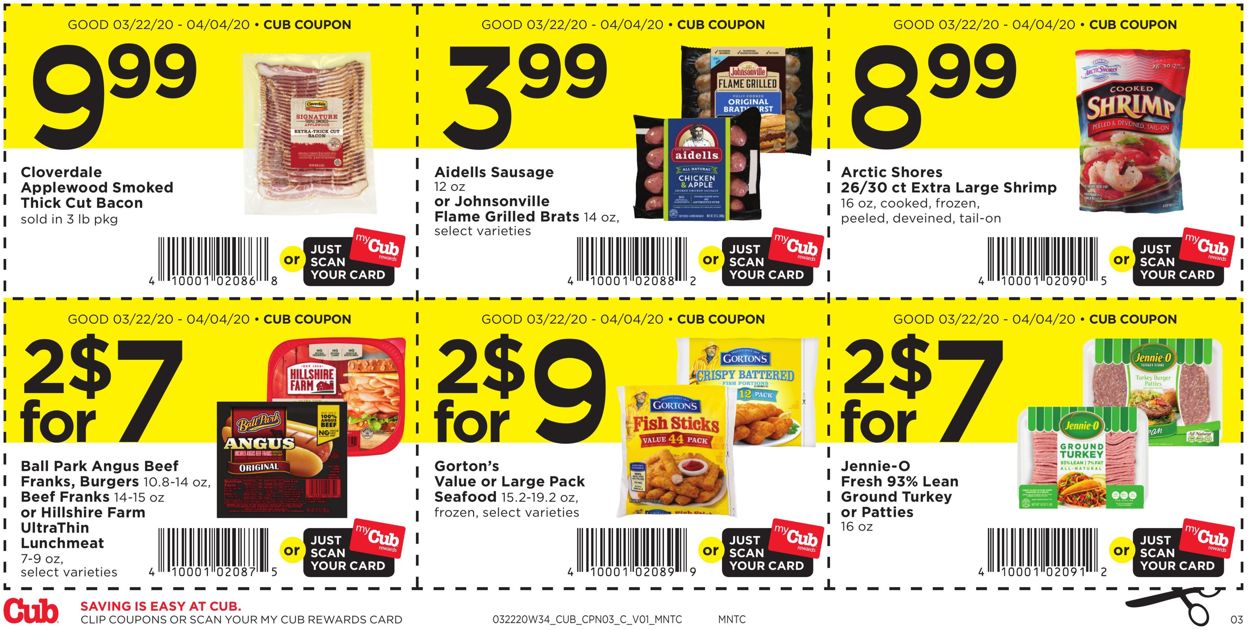 Catalogue Cub Foods from 03/22/2020