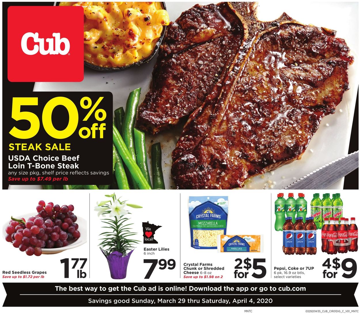Catalogue Cub Foods from 03/29/2020