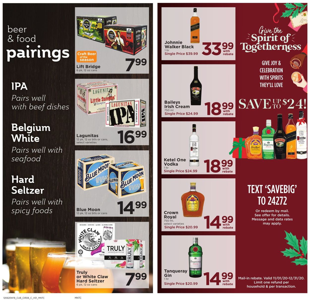 Catalogue Cub Foods Liquor 2020 from 12/06/2020