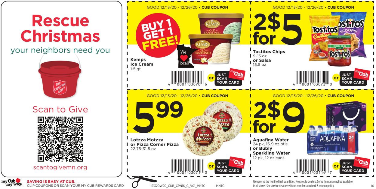 Catalogue Cub Foods Coupon Savings 2020 from 12/13/2020