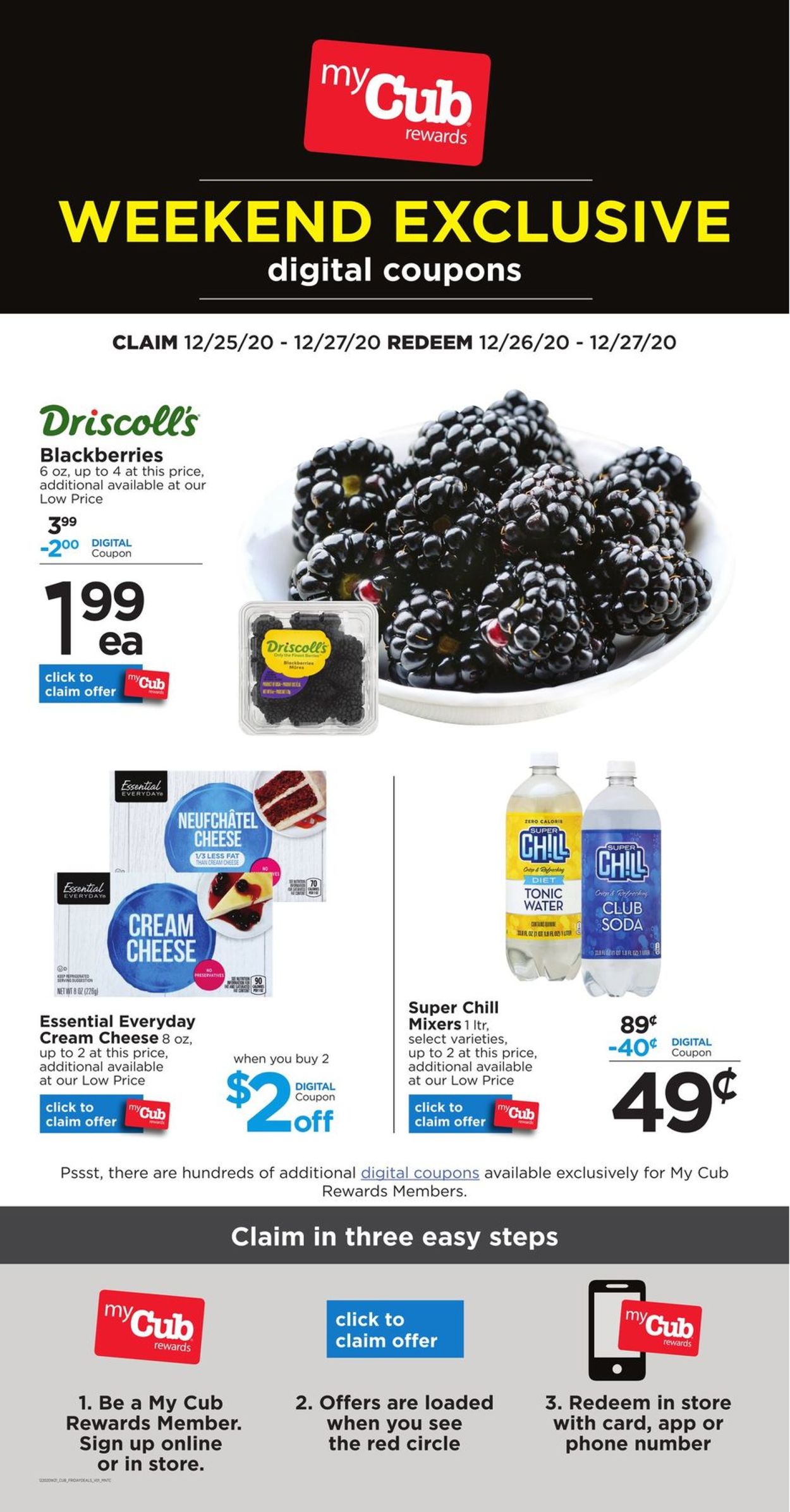 Catalogue Cub Foods Friday Deal from 12/25/2020
