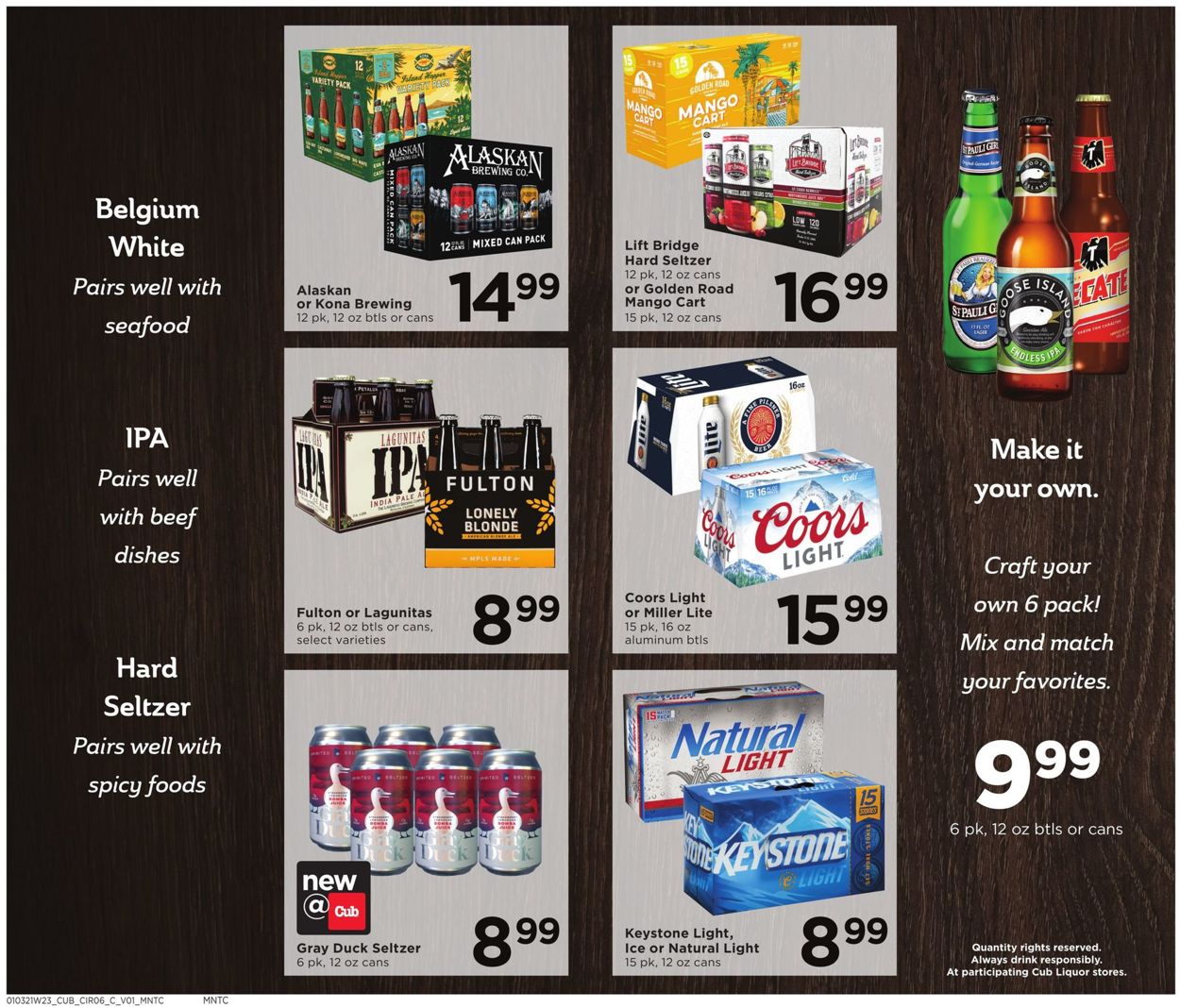 Catalogue Cub Foods Liquor Ad 2021 from 01/03/2021