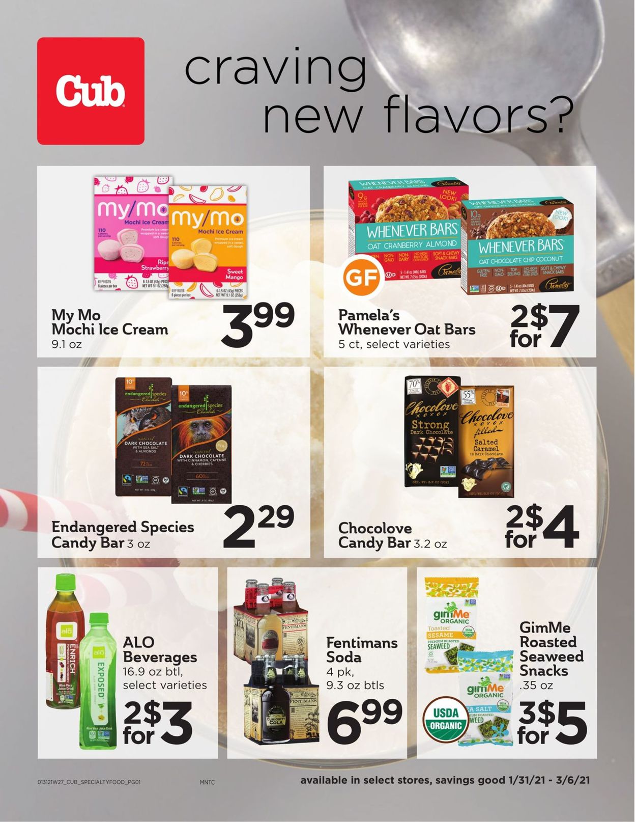 Catalogue Cub Foods Craving New Flavors 2021 from 01/31/2021