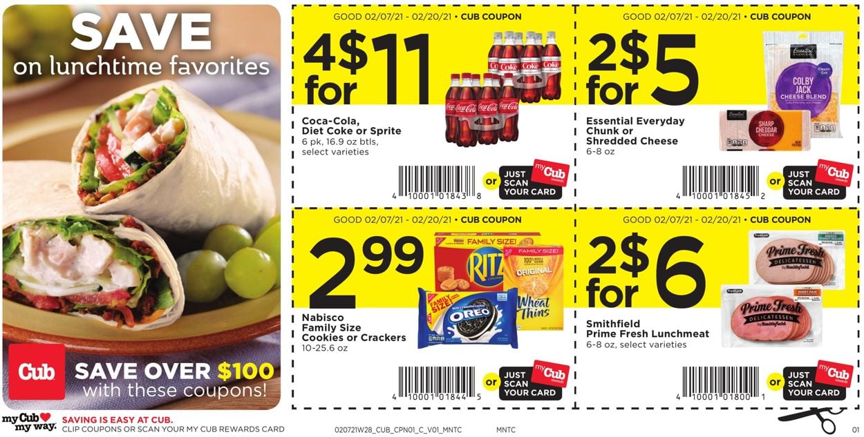 Catalogue Cub Foods Coupon Savings 2021 from 02/07/2021