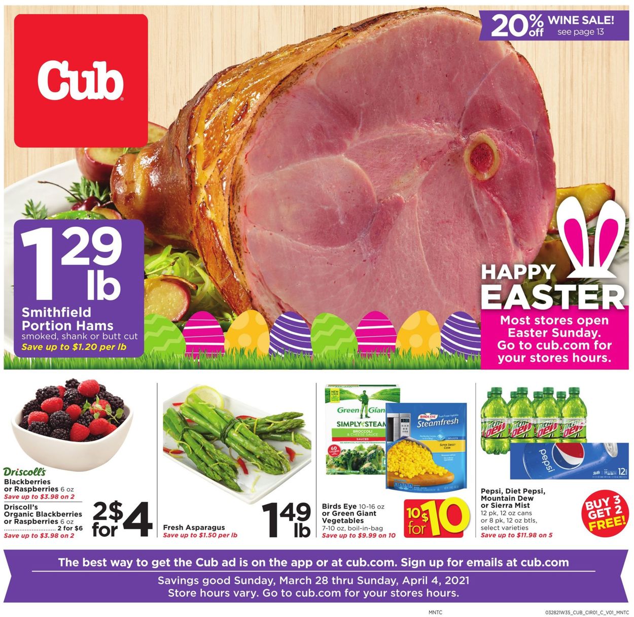 Cub Foods Easter 2021 ad Current weekly ad 03/28 04/04/2021