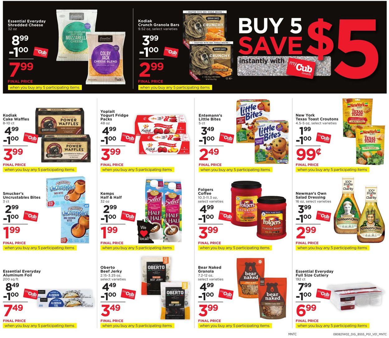 Catalogue Cub Foods from 08/08/2021