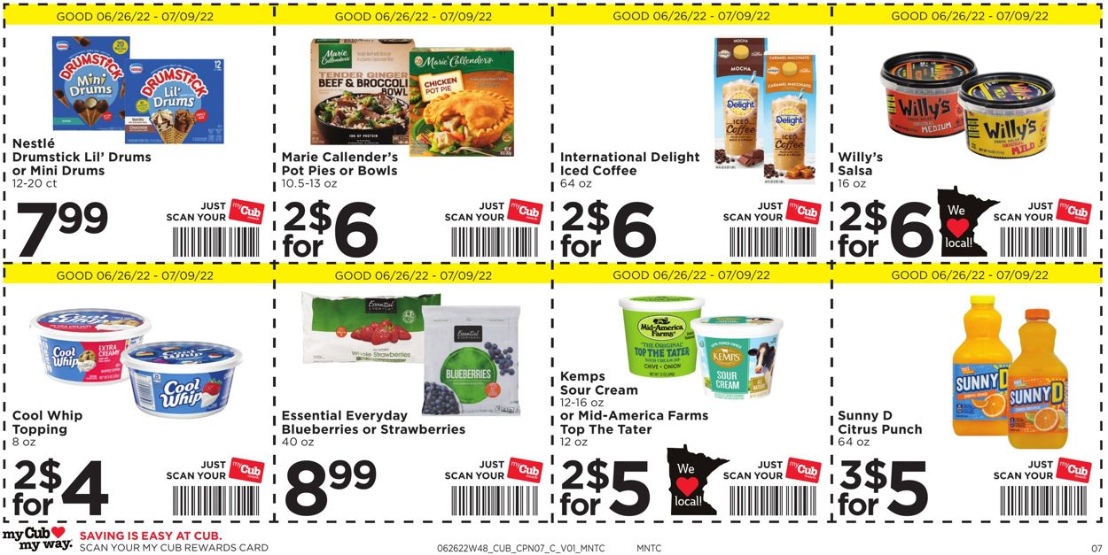 Catalogue Cub Foods from 06/26/2022