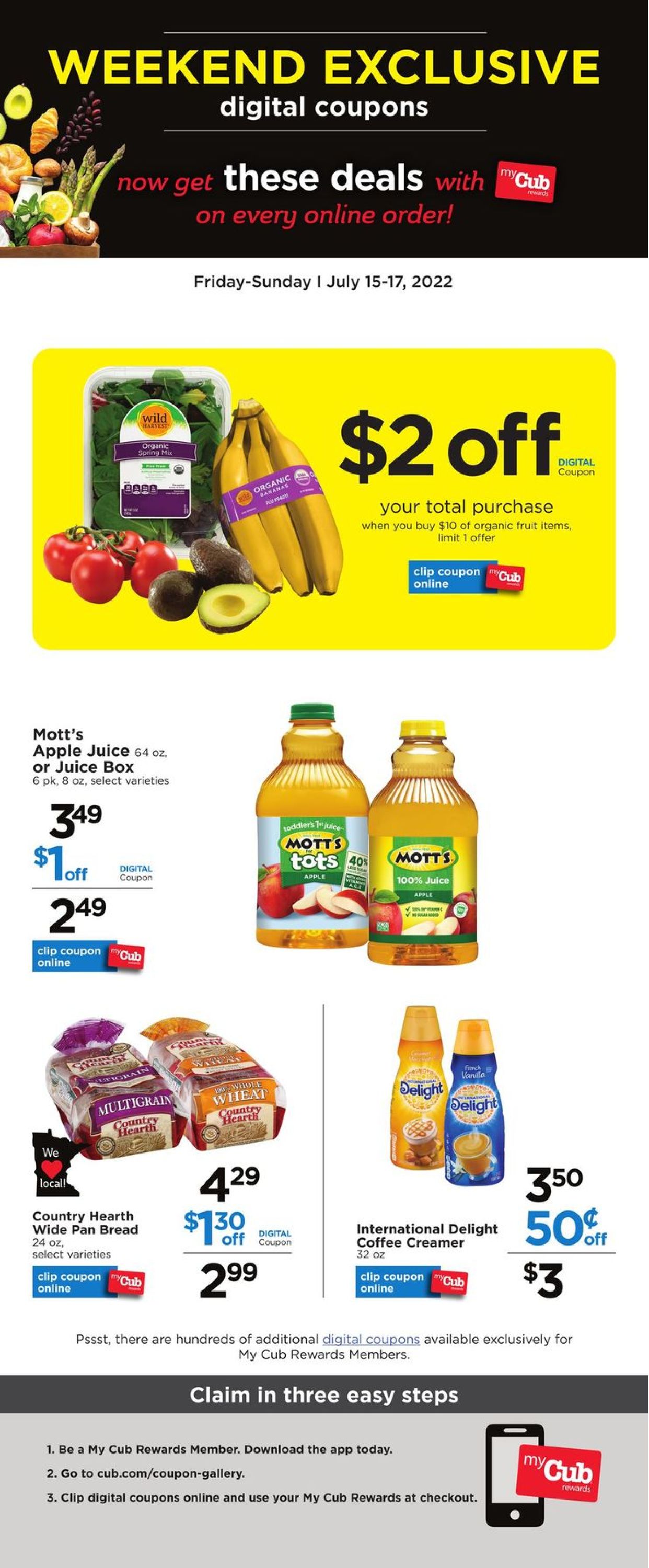 Catalogue Cub Foods from 07/15/2022