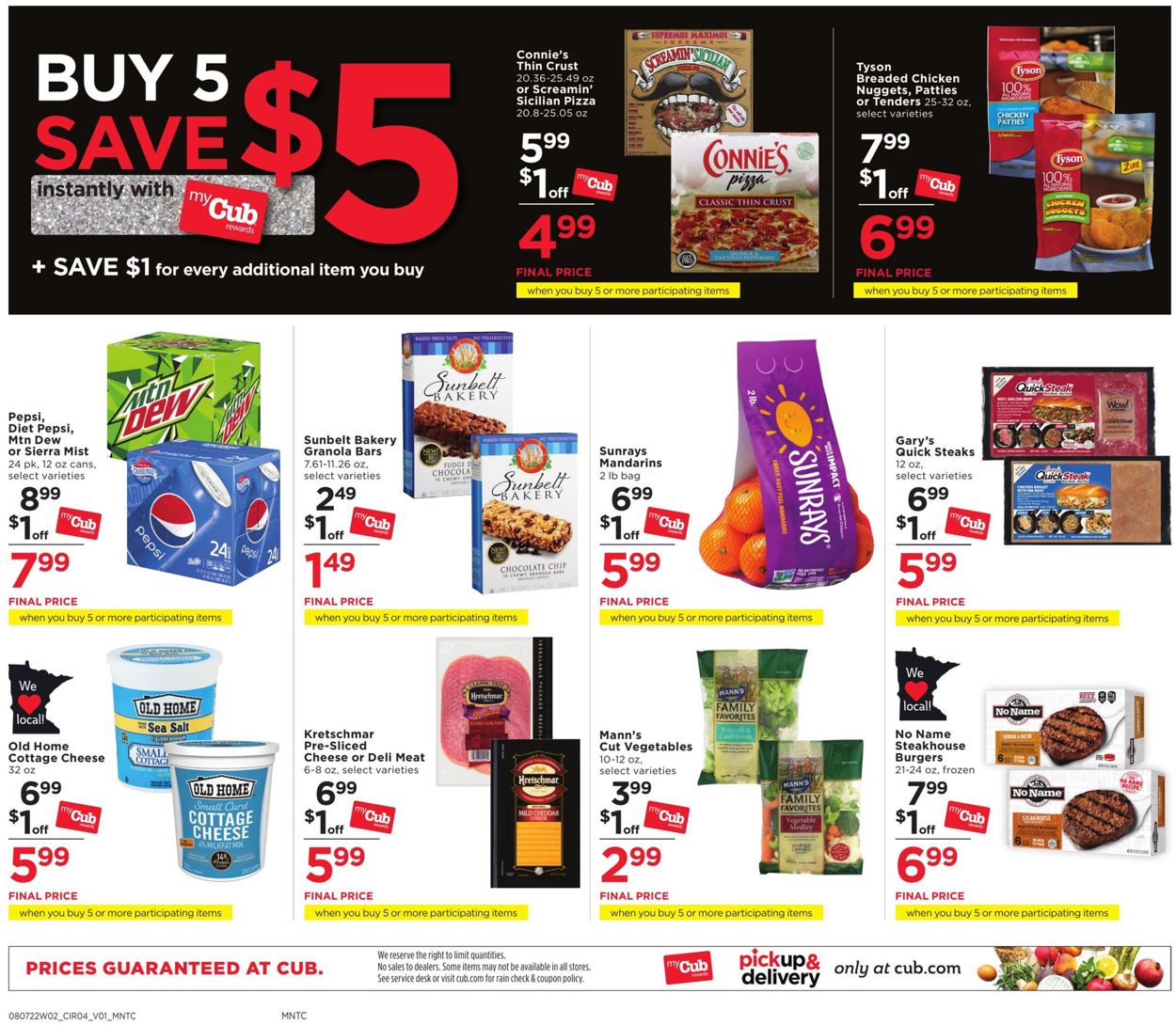 Catalogue Cub Foods from 08/07/2022