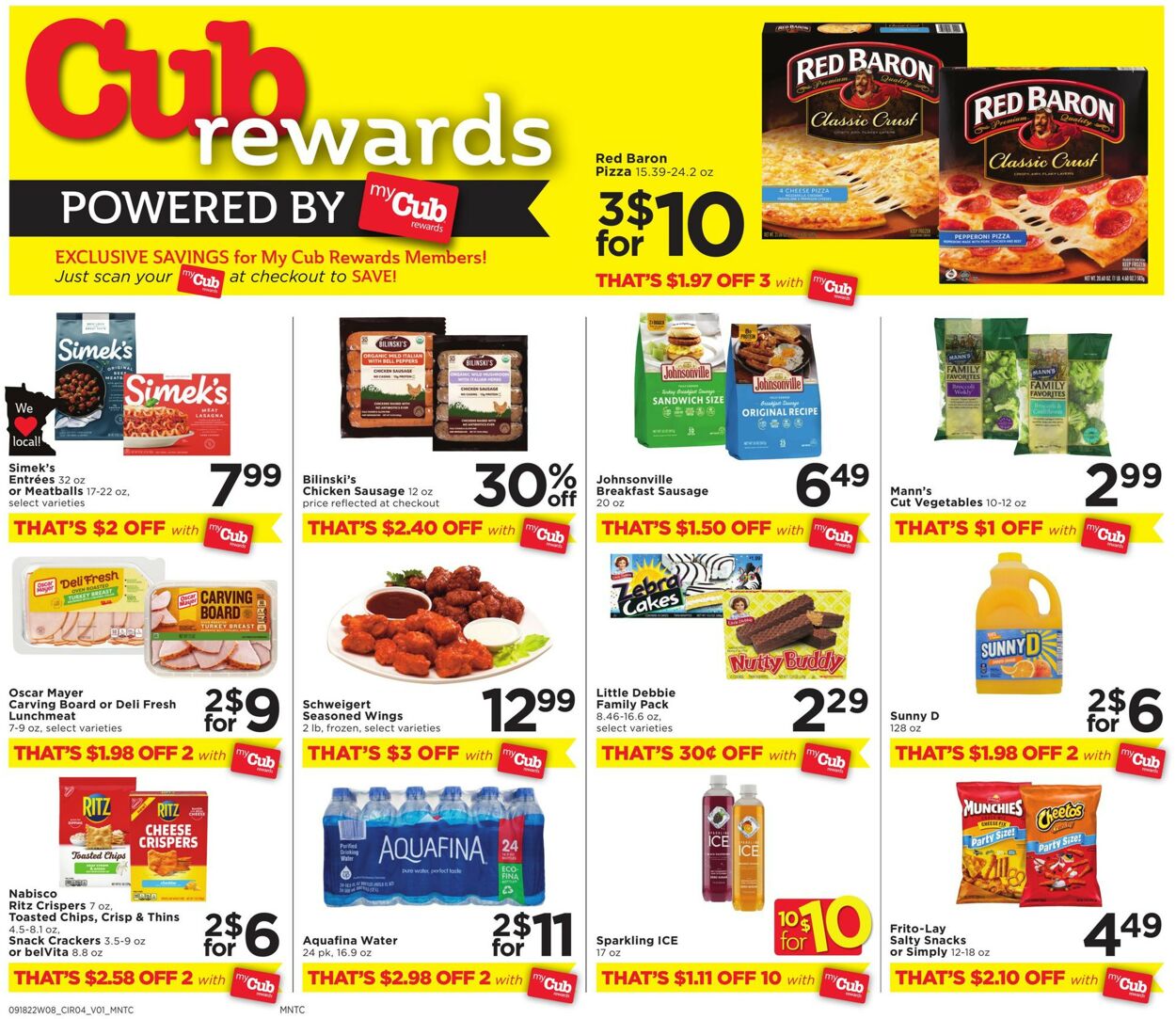 Catalogue Cub Foods from 09/18/2022