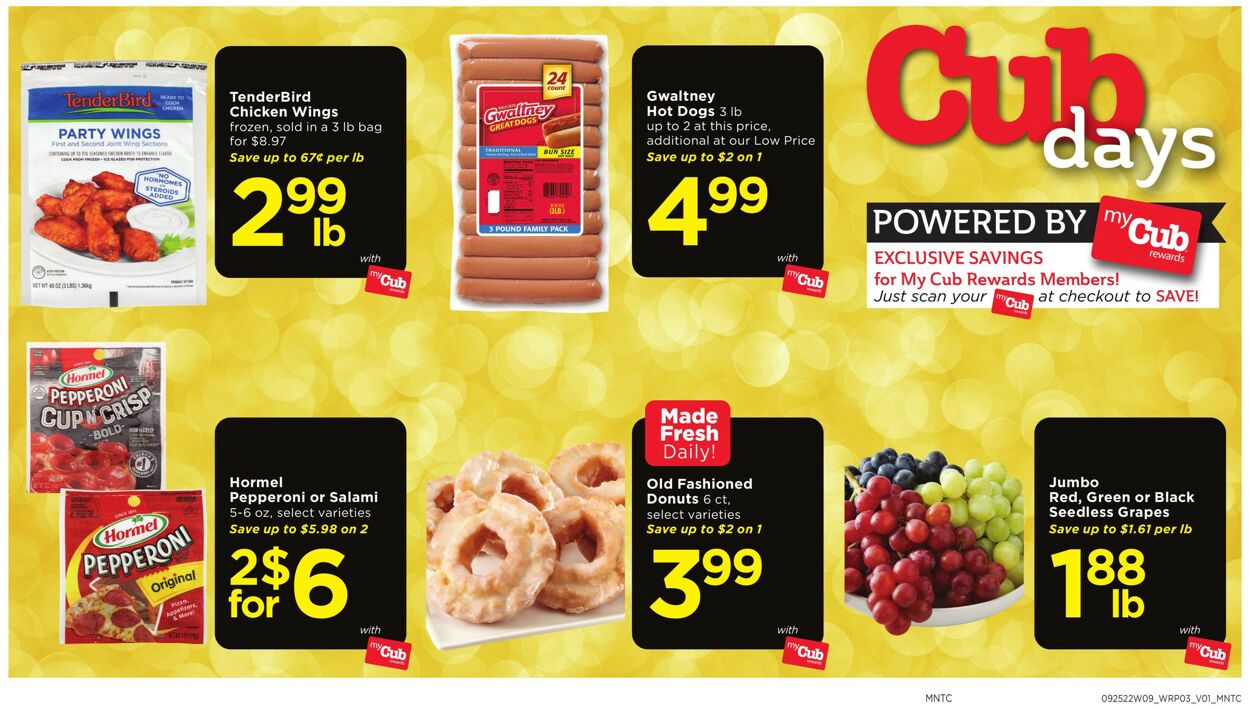 Catalogue Cub Foods from 09/25/2022
